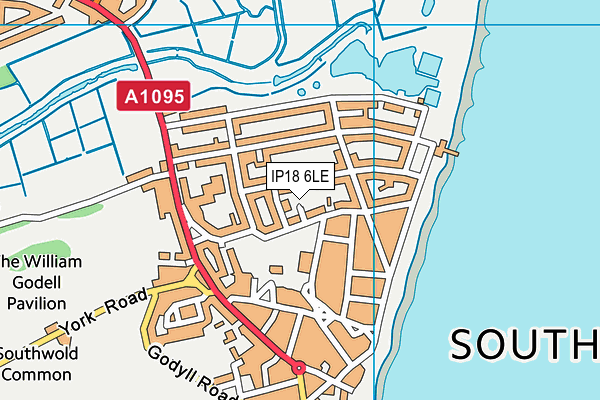 IP18 6LE map - OS VectorMap District (Ordnance Survey)