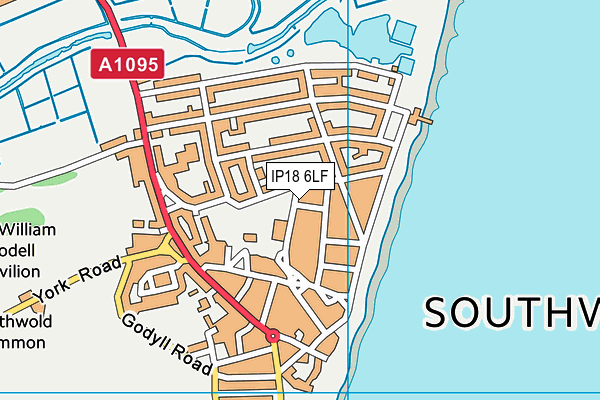 IP18 6LF map - OS VectorMap District (Ordnance Survey)