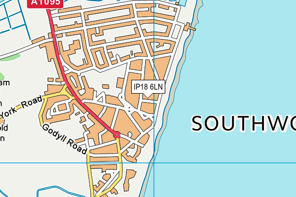 IP18 6LN map - OS VectorMap District (Ordnance Survey)