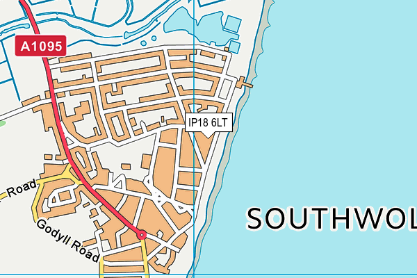 IP18 6LT map - OS VectorMap District (Ordnance Survey)