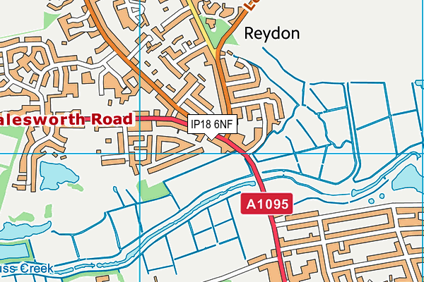 IP18 6NF map - OS VectorMap District (Ordnance Survey)