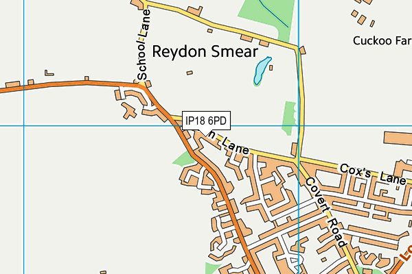 IP18 6PD map - OS VectorMap District (Ordnance Survey)