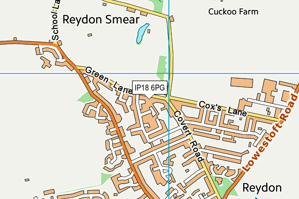 IP18 6PG map - OS VectorMap District (Ordnance Survey)