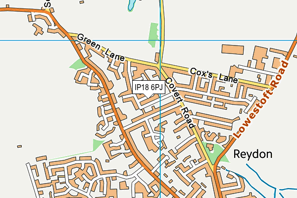 IP18 6PJ map - OS VectorMap District (Ordnance Survey)