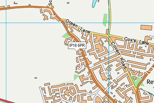 IP18 6PR map - OS VectorMap District (Ordnance Survey)