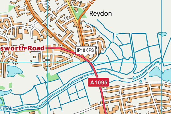 IP18 6PS map - OS VectorMap District (Ordnance Survey)