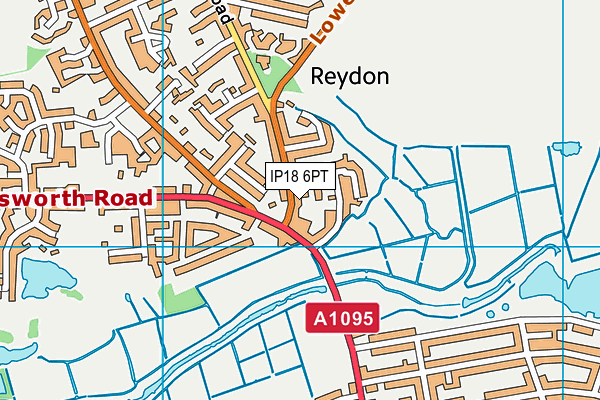 IP18 6PT map - OS VectorMap District (Ordnance Survey)