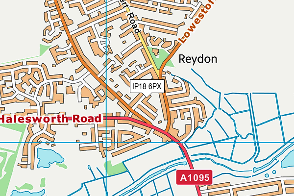 IP18 6PX map - OS VectorMap District (Ordnance Survey)