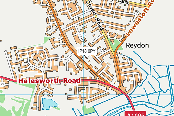 IP18 6PY map - OS VectorMap District (Ordnance Survey)