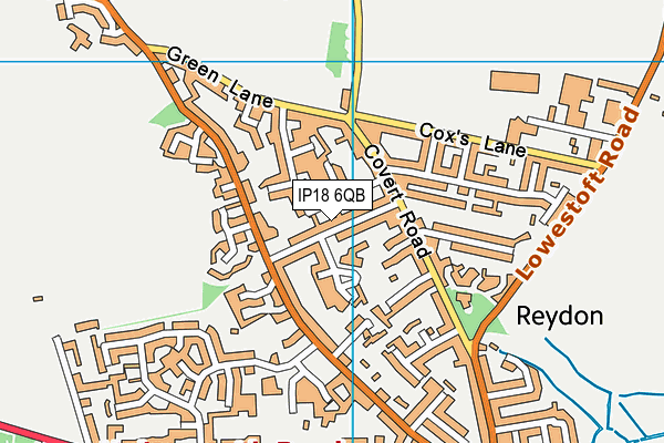 Reydon Primary School map (IP18 6QB) - OS VectorMap District (Ordnance Survey)