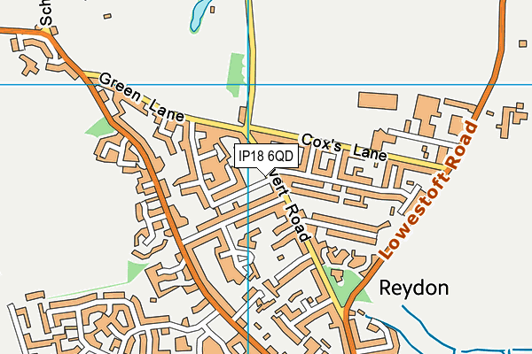 IP18 6QD map - OS VectorMap District (Ordnance Survey)