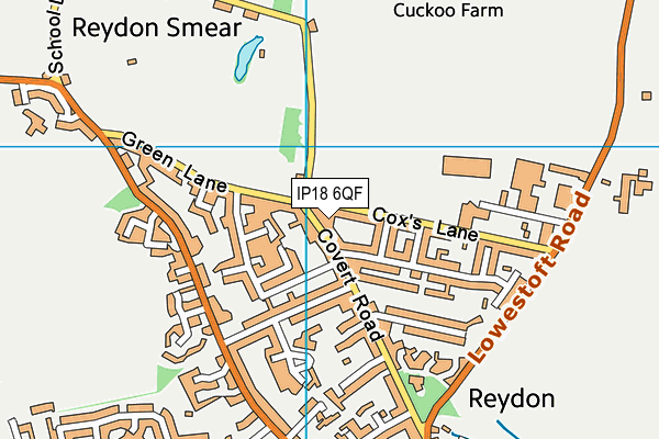 IP18 6QF map - OS VectorMap District (Ordnance Survey)