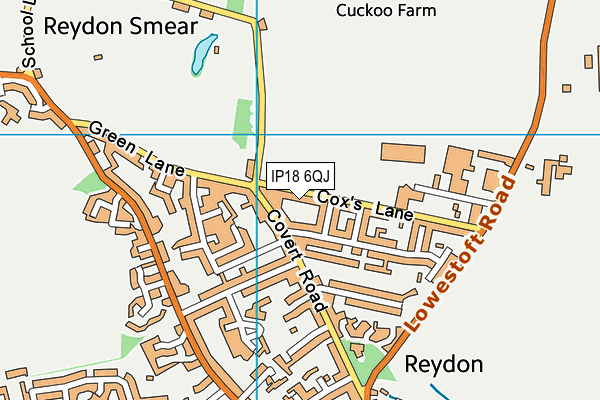 IP18 6QJ map - OS VectorMap District (Ordnance Survey)