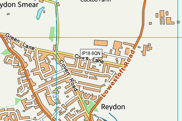 IP18 6QN map - OS VectorMap District (Ordnance Survey)