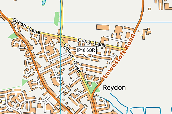 IP18 6QR map - OS VectorMap District (Ordnance Survey)