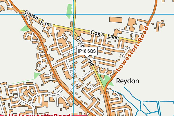 IP18 6QS map - OS VectorMap District (Ordnance Survey)