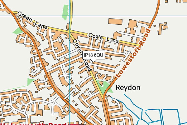 IP18 6QU map - OS VectorMap District (Ordnance Survey)