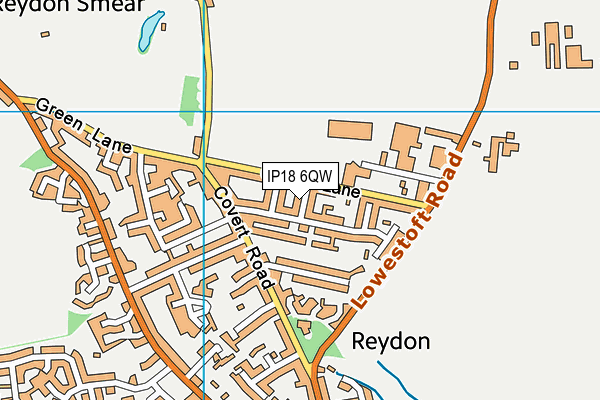 IP18 6QW map - OS VectorMap District (Ordnance Survey)