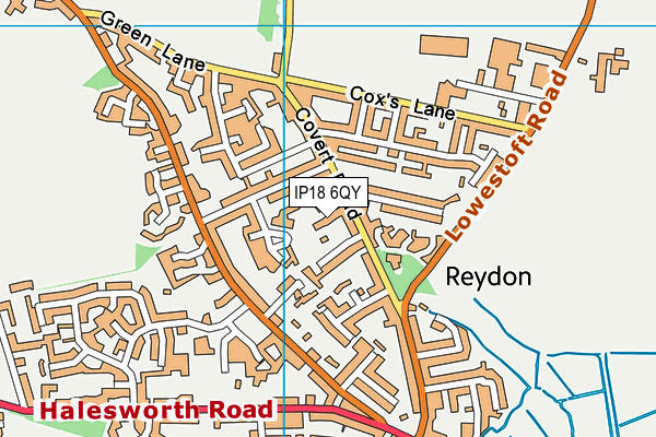 IP18 6QY map - OS VectorMap District (Ordnance Survey)