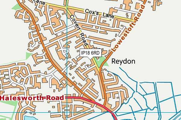 IP18 6RD map - OS VectorMap District (Ordnance Survey)