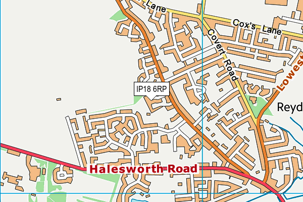 IP18 6RP map - OS VectorMap District (Ordnance Survey)