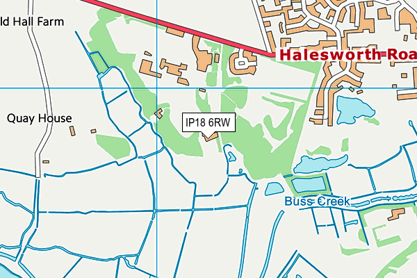 IP18 6RW map - OS VectorMap District (Ordnance Survey)