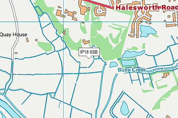 IP18 6SB map - OS VectorMap District (Ordnance Survey)