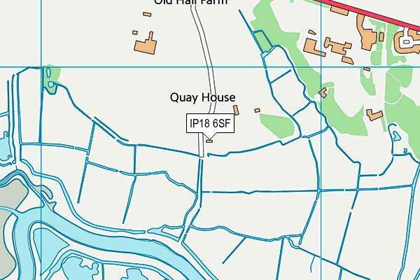 IP18 6SF map - OS VectorMap District (Ordnance Survey)