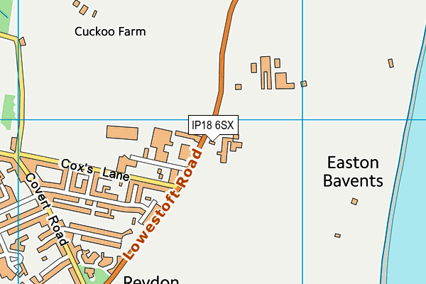 IP18 6SX map - OS VectorMap District (Ordnance Survey)