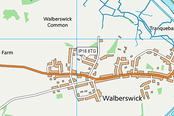 IP18 6TG map - OS VectorMap District (Ordnance Survey)