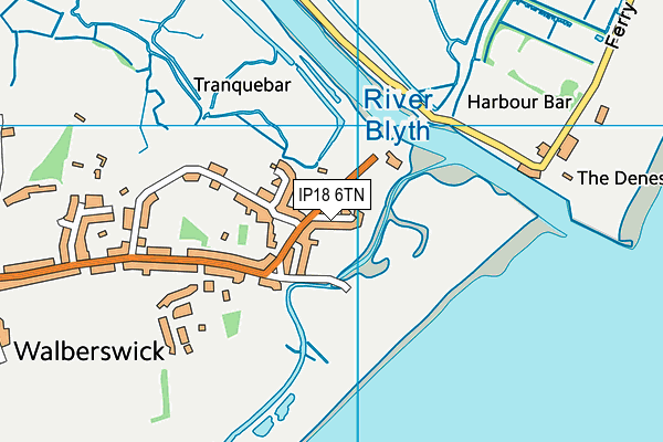 IP18 6TN map - OS VectorMap District (Ordnance Survey)