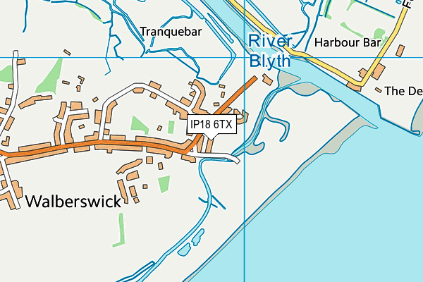 IP18 6TX map - OS VectorMap District (Ordnance Survey)