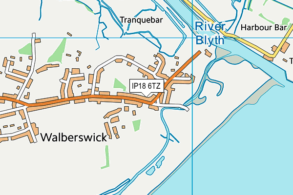IP18 6TZ map - OS VectorMap District (Ordnance Survey)