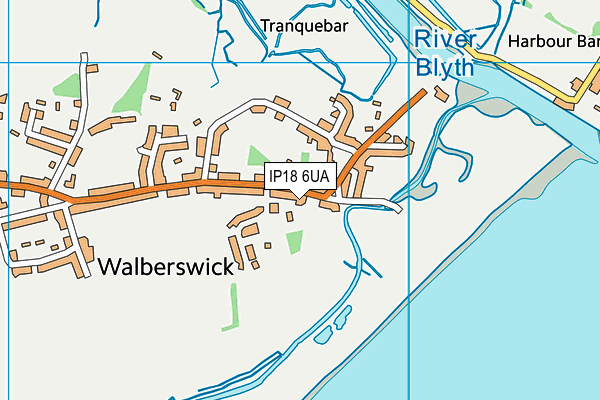 IP18 6UA map - OS VectorMap District (Ordnance Survey)