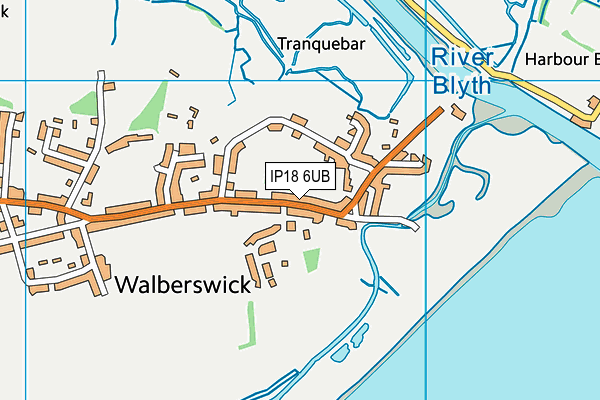 IP18 6UB map - OS VectorMap District (Ordnance Survey)