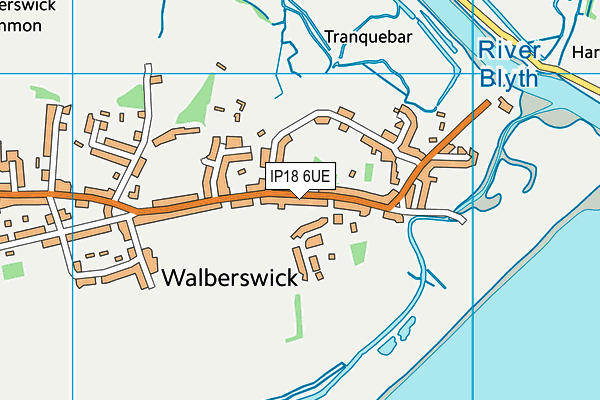 IP18 6UE map - OS VectorMap District (Ordnance Survey)