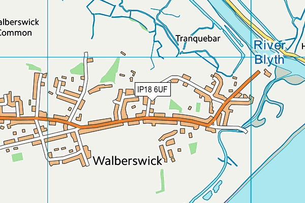 IP18 6UF map - OS VectorMap District (Ordnance Survey)