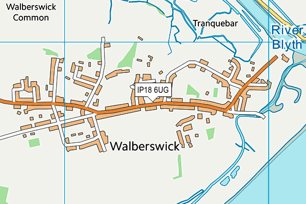 IP18 6UG map - OS VectorMap District (Ordnance Survey)