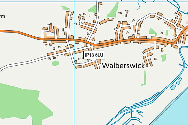 IP18 6UJ map - OS VectorMap District (Ordnance Survey)