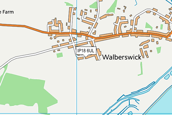 IP18 6UL map - OS VectorMap District (Ordnance Survey)