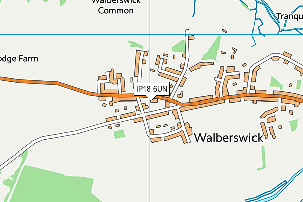 IP18 6UN map - OS VectorMap District (Ordnance Survey)