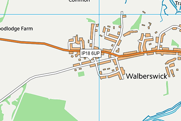 IP18 6UP map - OS VectorMap District (Ordnance Survey)