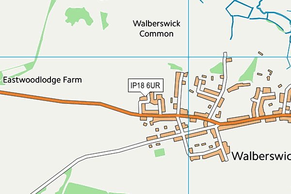 IP18 6UR map - OS VectorMap District (Ordnance Survey)