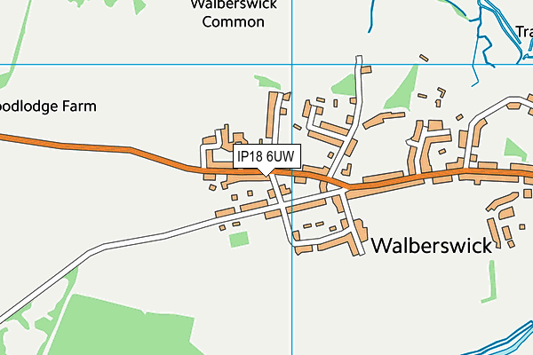 IP18 6UW map - OS VectorMap District (Ordnance Survey)