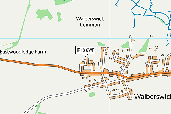 IP18 6WF map - OS VectorMap District (Ordnance Survey)