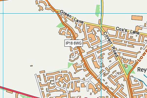 IP18 6WG map - OS VectorMap District (Ordnance Survey)