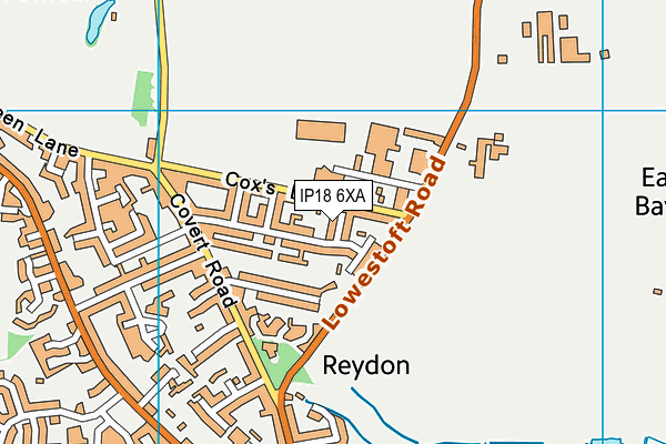 IP18 6XA map - OS VectorMap District (Ordnance Survey)