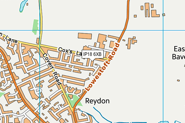 IP18 6XB map - OS VectorMap District (Ordnance Survey)