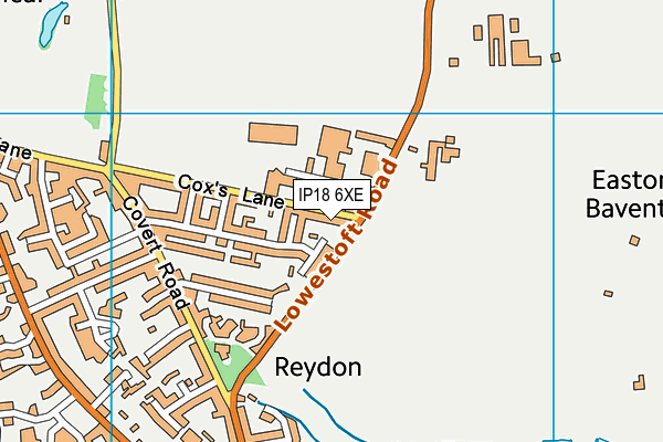 IP18 6XE map - OS VectorMap District (Ordnance Survey)