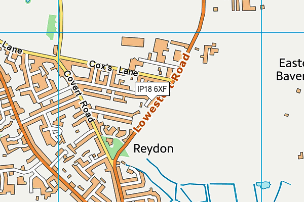 IP18 6XF map - OS VectorMap District (Ordnance Survey)